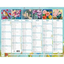 Calendrier Sophie Adde avec illustrations 43 x 33,5 cm Semestriel 2026 - Visuel