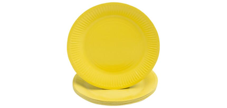 20 Assiettes en carton rondes, 23 cm