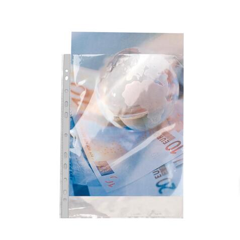 Exacompta PP Punched Pockets, A4, Box of 100 - Crystal