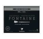 Fontaine Noir album spiralé 12F 30x40cm 300g grain fin