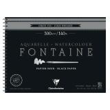 Fontaine Noir album spiralé 12F 30x40cm 300g grain fin