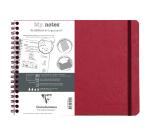 My.Notes Age Bag notitieboek met spiraalbinding en afscheurbare strook B5 horizontaal 120 uitscheurbare gestippelde (DOT) pagina's + kader bovenaan - Rood