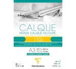 Papier Calque bloc collé 40F A3 110g