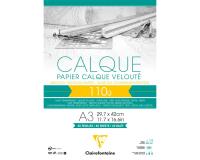 Papier Calque bloc collé 40F A3 110g