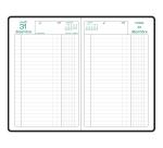 Agenda de bureau Carré Euro et cents Barbara 13,5 x 21 cm Journalier Janvier à décembre 2026 - Couleurs assorties