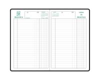 Agenda de bureau Carré Euro et cents Barbara 13,5 x 21 cm Journalier Janvier à décembre 2026 - Couleurs assorties