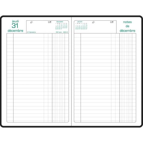 Agenda de bureau Carré Euro et cents Barbara 13,5 x 21 cm Journalier Janvier à décembre 2026 - Couleurs assorties