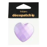 Sachet 1 coeur 4,5cm - parme - Parme