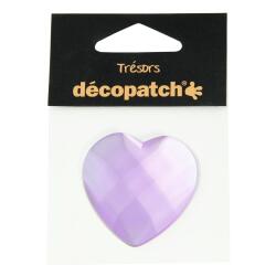 Sachet 1 coeur 4,5cm - parme - Parme