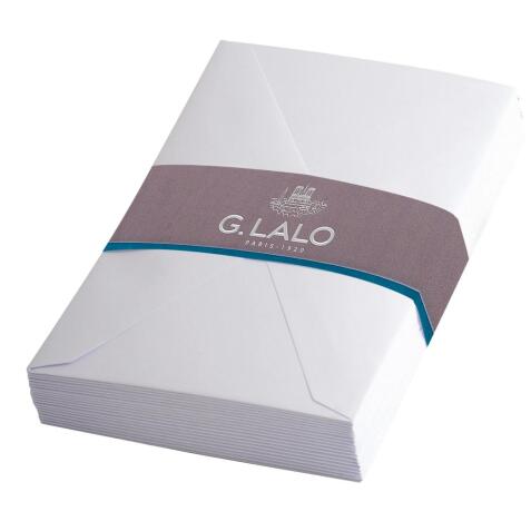 20 enveloppes 90x140mm Vélin doublées gommées - extra blanc