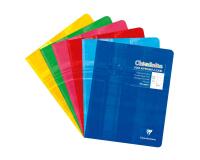 Cahier piqué 17x22 cm 32 pages double ligne 2 mm + interligne verticale + marge - Assortis