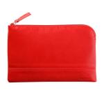 Rhodiarama pochette zippée en simili cuir - taille S (11x17 cm) - Coquelicot