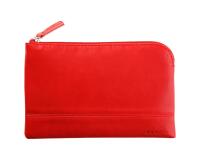 Rhodiarama pochette zippée en simili cuir - taille S (11x17 cm) - Coquelicot