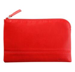 Rhodiarama pochette zippée en simili cuir - taille S (11x17 cm) - Coquelicot
