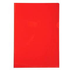 Estuche Exacompta cartón de 100 fundas uñeros PVC liso alta resistencia 13x100º - A4 - Rojo