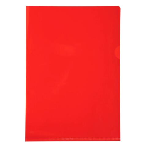 Pak van 100 L mappen - gladde PVC 13/100e - A4 - Rood