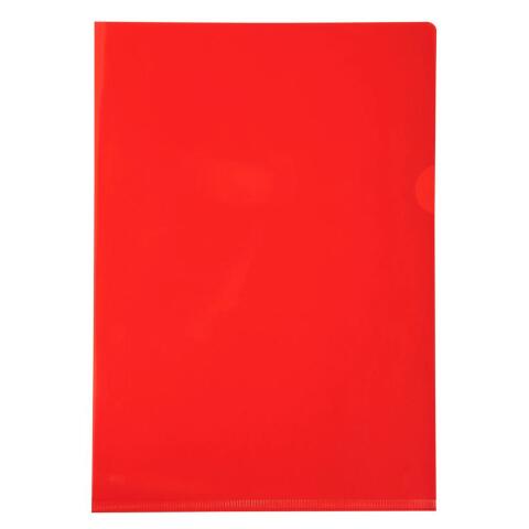 Estuche Exacompta cartón de 100 fundas uñeros PVC liso alta resistencia 13x100º - A4 - Rojo