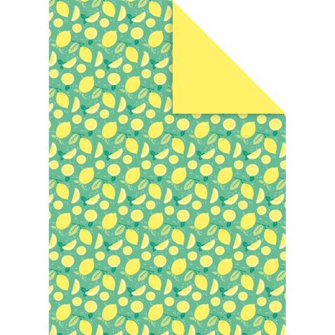 DECORATIV', Paquet de 25 feuilles 160g/m2 au format 21x29,7cm - Fraîcheur citron 2 - Multicolore