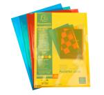 Sachet de 100 pochettes coin polypropylène lisse Premium - A4 - Couleurs assorties