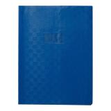 Protège-cahiers grain madras avec rabats marque-pages PVC 22/100ème 24x32 cm