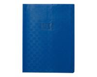 Protège-cahiers grain madras avec rabats marque-pages PVC 22/100ème 24x32 cm