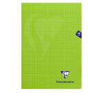 Cahier piqué Mimesys A4 48 pages grands carreaux couverture polypropylène - Vert