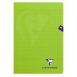 Cahier piqué Mimesys A4 48 pages grands carreaux couverture polypropylène - Vert
