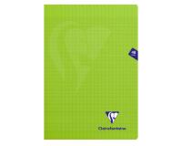 Cahier piqué Mimesys A4 48 pages grands carreaux couverture polypropylène - Vert