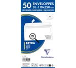 Paquet de 50 Enveloppes Blanches DL-110x220mm - Auto-Adhésives - 90g/m2 - Blanc