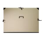 Carton à dessin Brut 3 cordons 78x118cm avec poignée - Gris