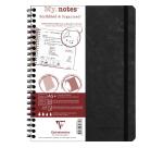 My.Notes Age Bag carnet reliure intégrale à marges détachables A5+ 120 pages détachables ligné + cadre en-tête - Noir