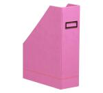 Rhodiarama porte-revues simili cuir italien 10x25x31 cm - Lilas