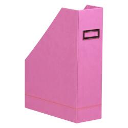 Rhodiarama porte-revues simili cuir italien 10x25x31 cm - Lilas