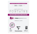 Fontaine Extra Blanc Grain Fin bloc collé 4 côtés 15F 10x15cm 300g