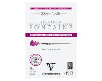 Fontaine Extra Blanc Grain Fin bloc collé 4 côtés 15F 10x15cm 300g