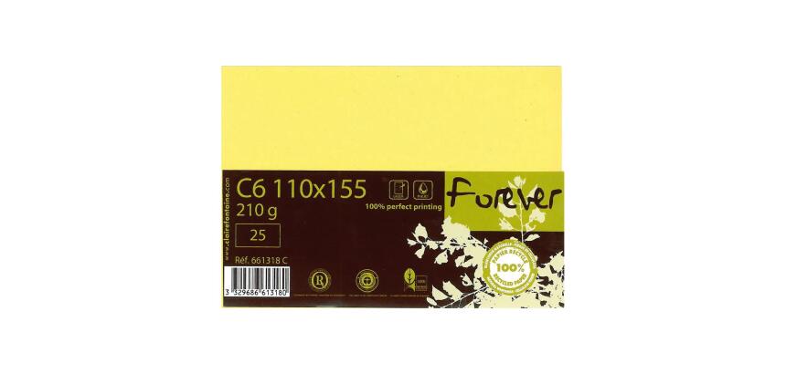 Carte 110x155 FOREVER 210g pqt 25