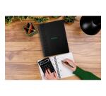 Greenbook cahier recyclé et recyclable en carte rigide 715 g/m2 - A4+ 22,5x29,7 cm 160 pages Ligné perforation 4 trous - Papier Clairefontaine recyclé 90 g/m2 - Noir - New - Noir