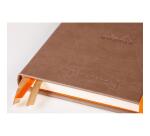 Rhodiarama Goalbook rembordé rigide A5 240 pages dot papier blanc 90g - Taupe