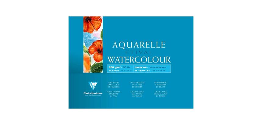 Etival bloc collé 4 côtés 25F 30x40cm 200g grain fin