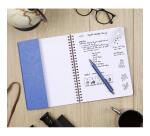 My.Notes Age Bag cahier reliure intégrale à marges détachables B5 paysage 120 pages détachables ligné + cadre en-tête - Vert