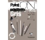 Paint'ON Gris bloc collé 30F A3 250g