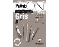 Paint'ON Gris bloc collé 30F A3 250g