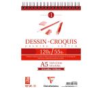 Dessin Croquis bloc spiralé 50F A5 120g