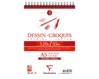 Dessin Croquis bloc spiralé 50F A5 120g