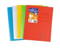 Cahier Travaux Pratiques piqué Koverbook 24x32cm 64 pages grands carreaux + uni 90 g couverture polypropylène transparent - Assortis