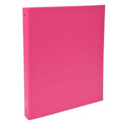 Carpeta Exacompta forrada polipropileno 4 anillas 30mm - A4 - Rosa