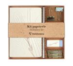 Tulip paper, Kit de papeterie contenant un carnet 11x17 cm 64 pages lignées, un crayon de papier, 2 pinces doubles-clip, 10 trombones et une gomme