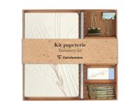 Tulip paper, Kit de papeterie contenant un carnet 11x17 cm 64 pages lignées, un crayon de papier, 2 pinces doubles-clip, 10 trombones et une gomme