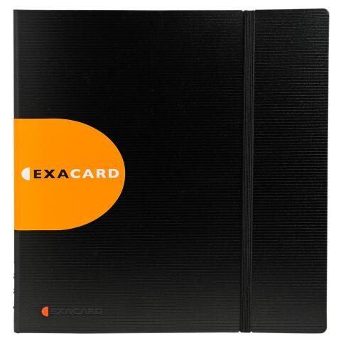 Porta-tarjetas de visita amovibles con espiral - (Vistas: 320 Fundas: 20) - 26,5x25cm para 26,5x25cm - Negro
