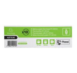 Papel térmico Exacompta 57 x Ø 40 x 12 mm x 18m 55g 40753E 1 copia SBPA FSC con impresión en reverso FSC